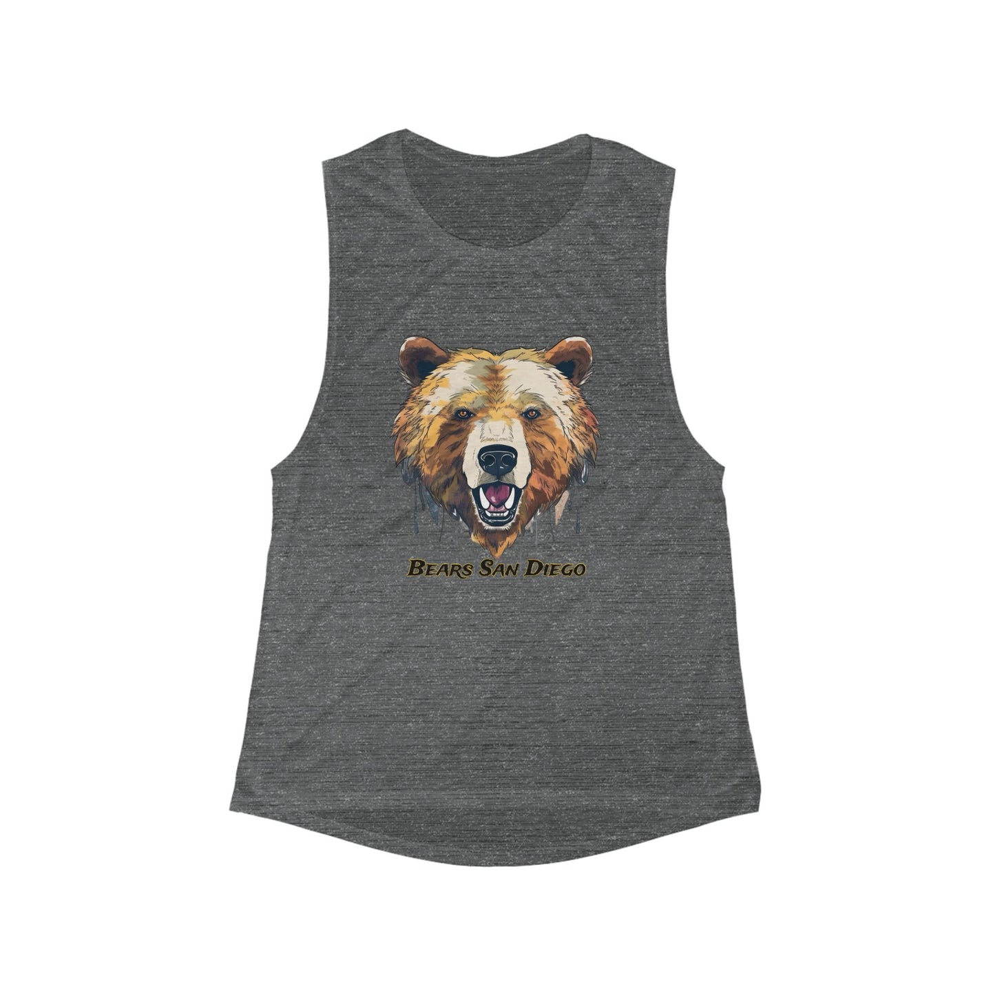 Bears San Diego Women's Flowy Tank Top - Wild Animal Graphic Tee