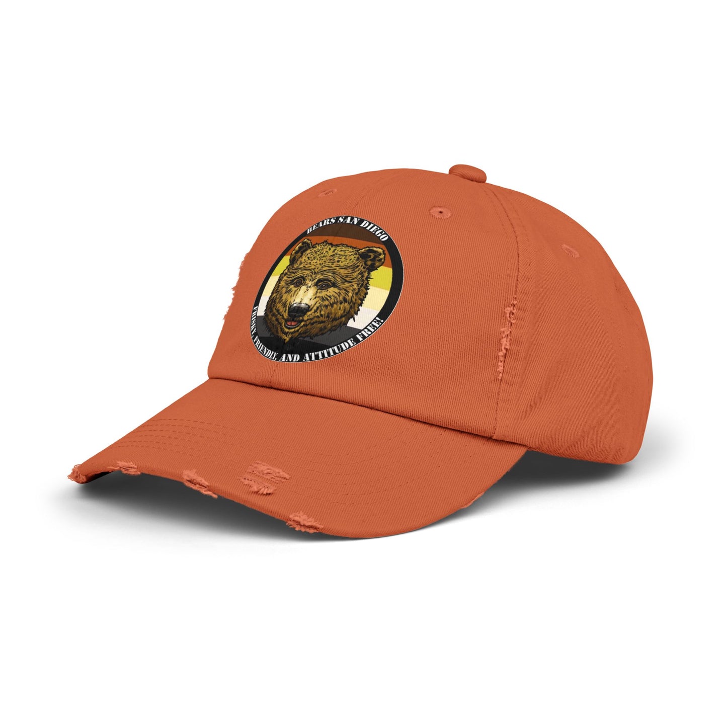 Unisex Distressed Bear Cap - Casual Vintage Style Hat for Outdoor Enthusiasts