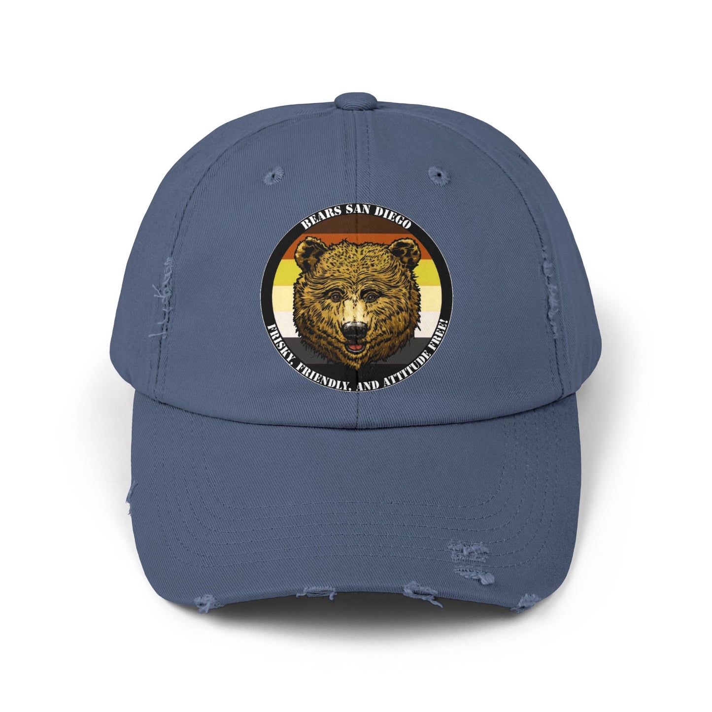 Unisex Distressed Bear Cap - Casual Vintage Style Hat for Outdoor Enthusiasts