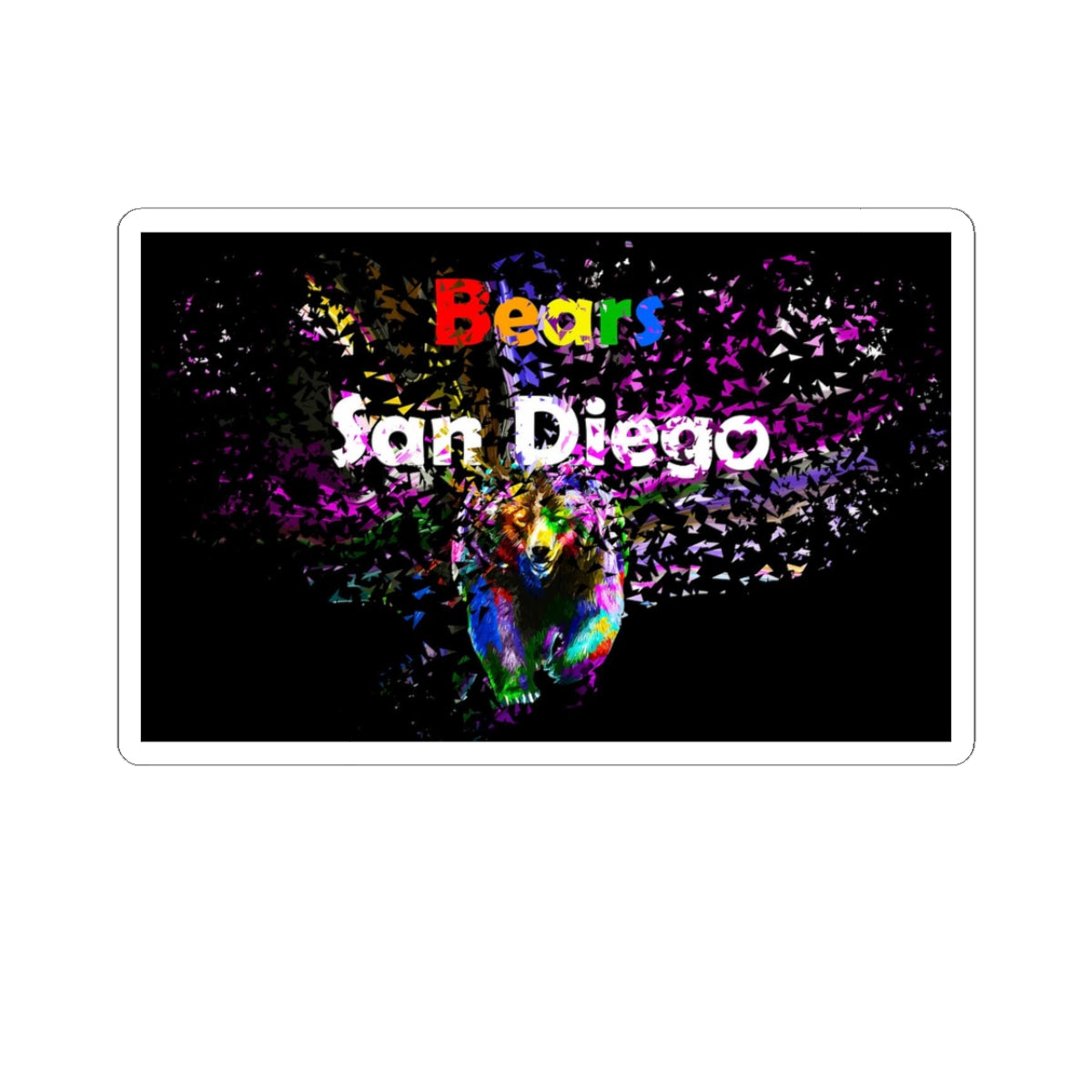Vibrant Bear Kiss-Cut Stickers - San Diego Inspired Decorative Decals