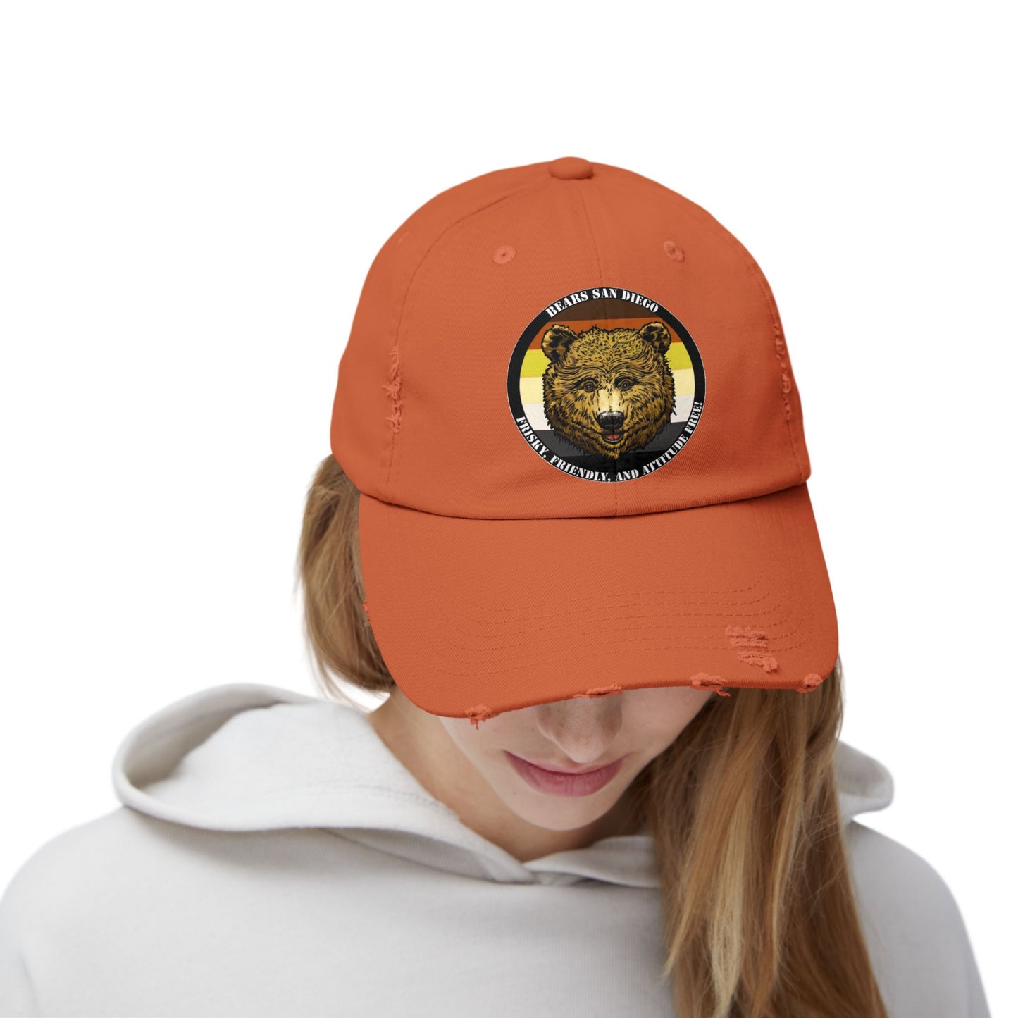 Unisex Distressed Bear Cap - Casual Vintage Style Hat for Outdoor Enthusiasts