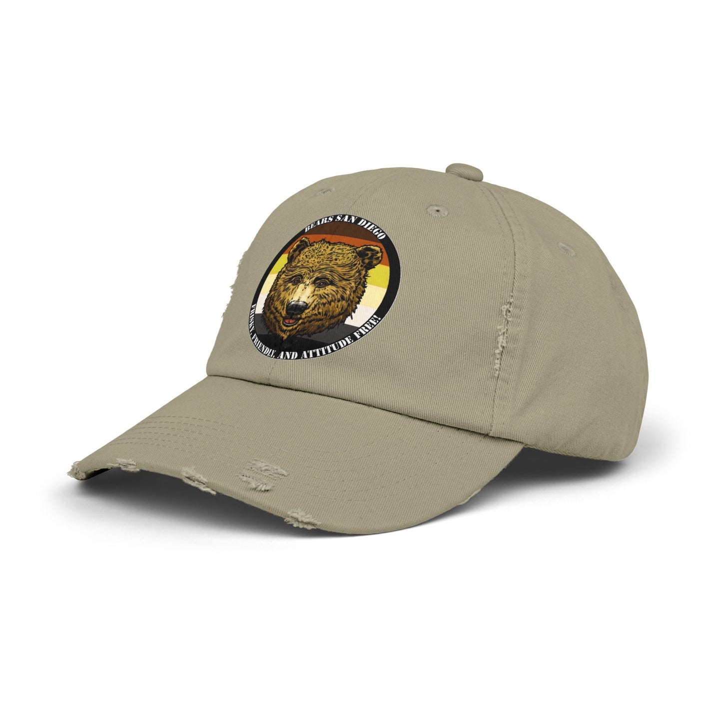 Unisex Distressed Bear Cap - Casual Vintage Style Hat for Outdoor Enthusiasts
