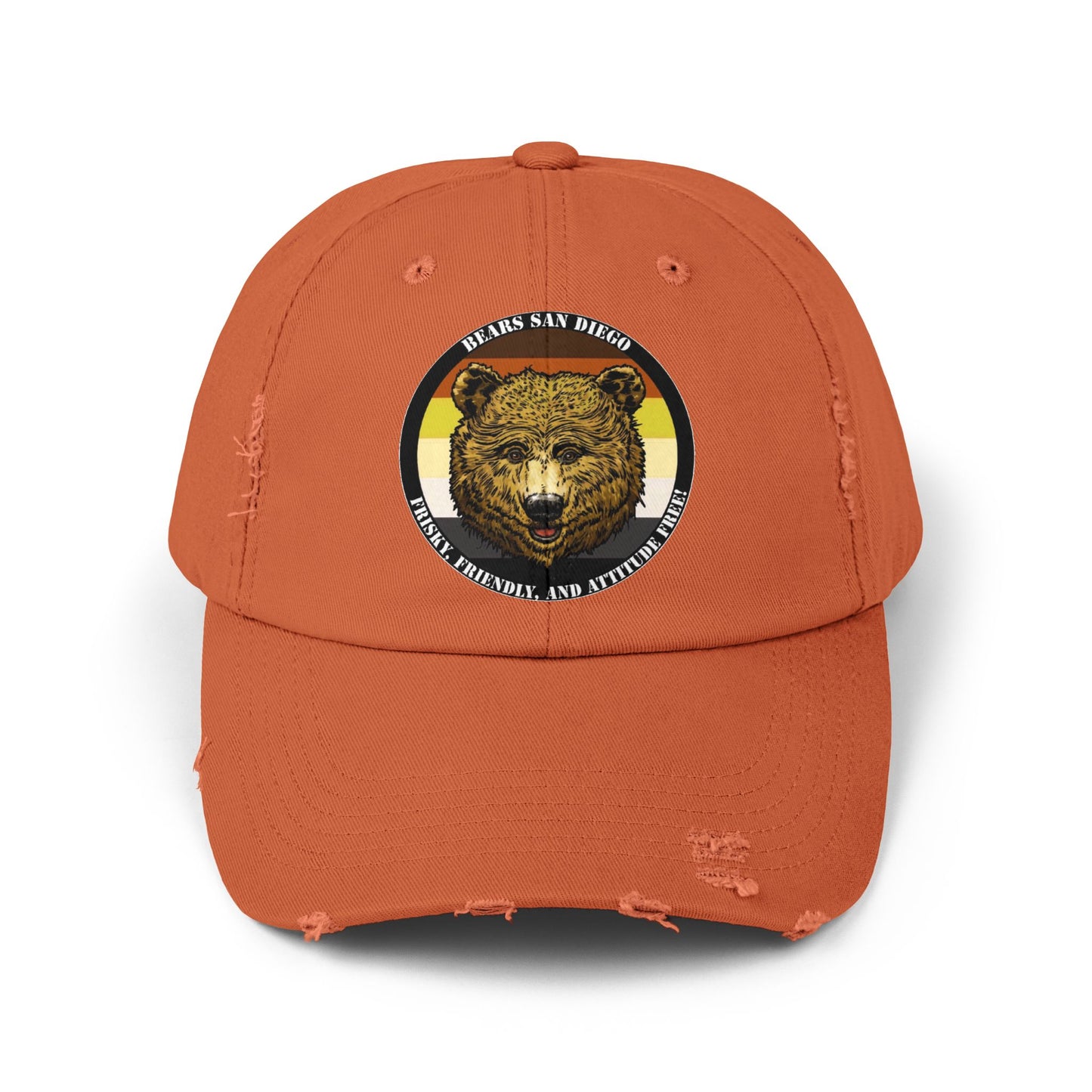Unisex Distressed Bear Cap - Casual Vintage Style Hat for Outdoor Enthusiasts