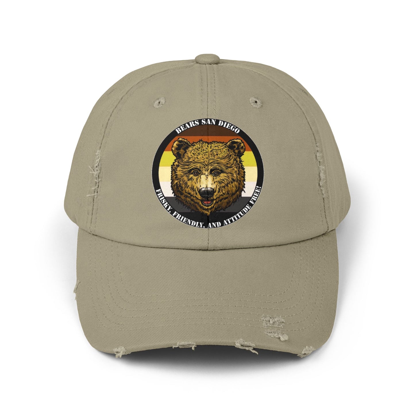 Unisex Distressed Bear Cap - Casual Vintage Style Hat for Outdoor Enthusiasts